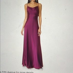 DVF gown in dark purple